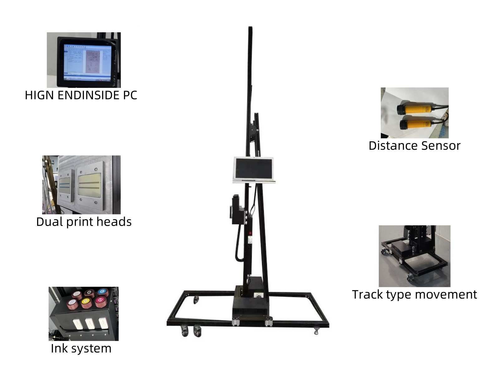 HJ-725 Advertising Decoration 3D Printer Multi-Nozzle Wall Printer